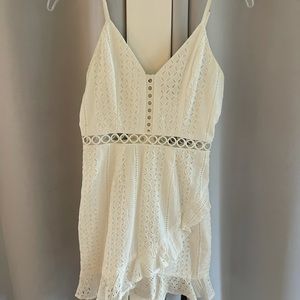 Blue Blush size small, white eyelet dress
